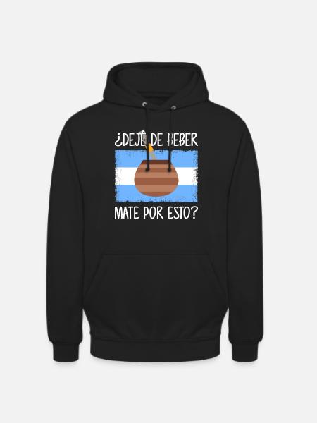 Argentina flagga Argentinsk yerba mate te - Luvtröja unisex - svart