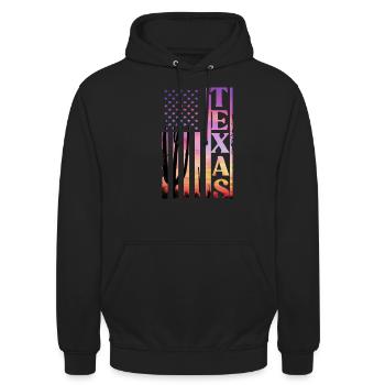 Texas - Unisex Hoodie - black - Front - Alina (178cm) & Michal (187cm)
