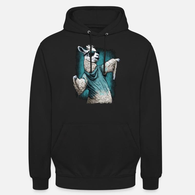 Lama Alpaka Tier Geschenkidee - Unisex Hoodie - Schwarz