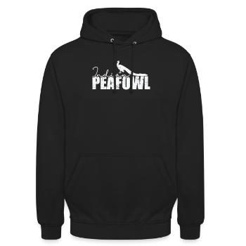Plumes du parc animalier des oiseaux de la poule indienne - Sweat-shirt à capuche unisexe - noir - Devant - Alina (178cm) & Michal (187cm)