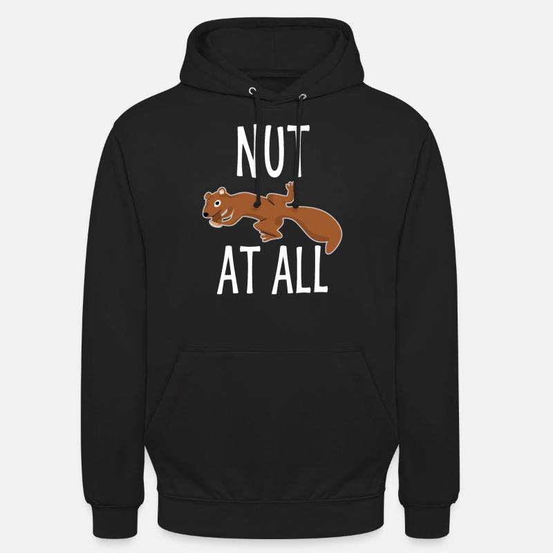 Eichhörnchen mit Nuss - Unisex Hoodie - Schwarz