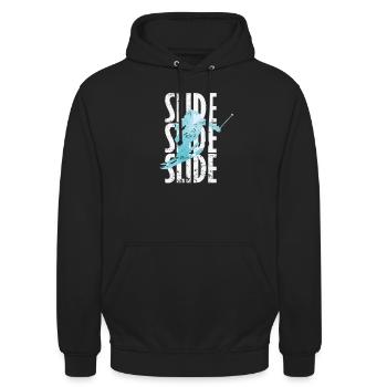 Ski de glisse - Sweat-shirt à capuche unisexe - noir - Devant - Alina (178cm) & Michal (187cm)