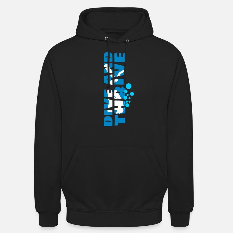 Plongée plongeuse - Sweat-shirt à capuche unisexe - noir