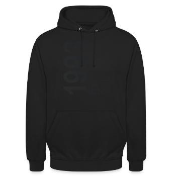 On October 1993 Year 1993 Retro Vintage 1993 - Unisex Hoodie - Schwarz - Vorne - Alina (178cm) & Michal (187cm)