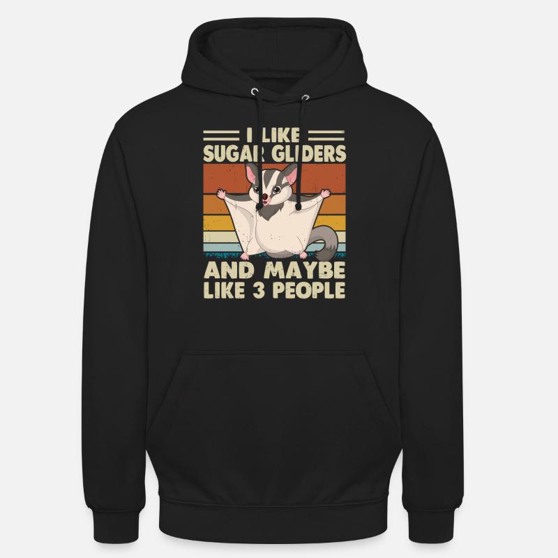 Sugar Glider Flughörnchen - Unisex Hoodie - Schwarz