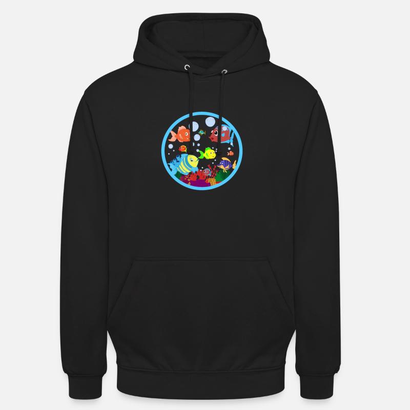 Cadeau de poisson d’aquarium - Sweat-shirt à capuche unisexe - noir