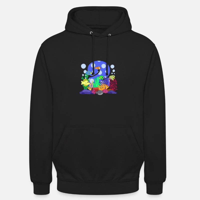 Cadeau de poisson d’aquarium - Sweat-shirt à capuche unisexe - noir