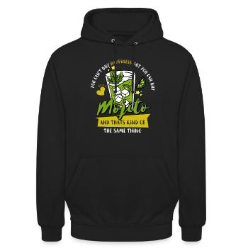 Cocktail Liebhaber Alkohol Trinker Liquor Schuss - Unisex Hoodie - Schwarz - Vorne - Alina (178cm) & Michal (187cm)