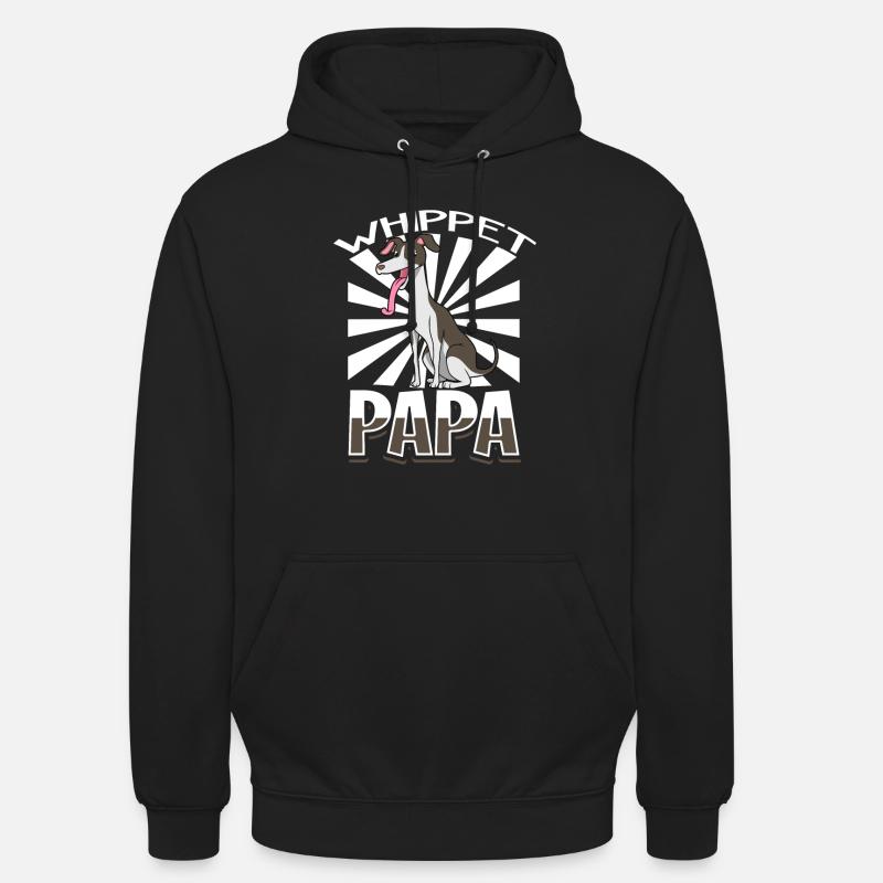 Whippet Daddy - Whippet - Sweat-shirt à capuche unisexe - noir