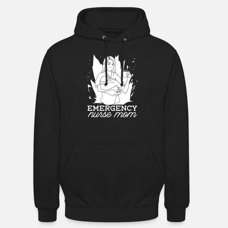 Krankenschwester Mutter Notfall Krankenschwester - Unisex Hoodie - Schwarz
