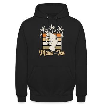 Dugong Mana-Tea Animaux marins Vaches de mer Lamantin - Sweat-shirt à capuche unisexe - noir - Devant - Alina (178cm) & Michal (187cm)