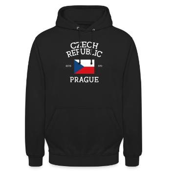 Tschechien - Unisex Hoodie - Schwarz - Vorne - Alina (178cm) & Michal (187cm)