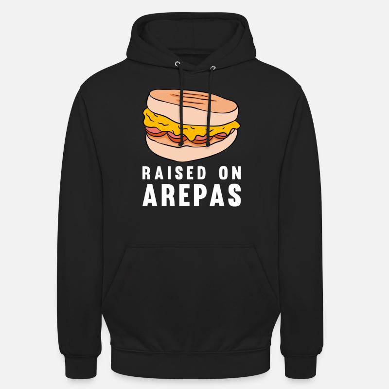 Élevé sur Arepas - Sweat-shirt à capuche unisexe - noir