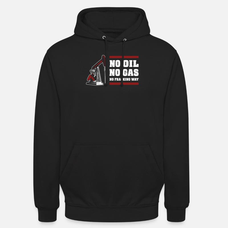 Ölfeld Bohrinsel Fracking - Unisex Hoodie - Schwarz