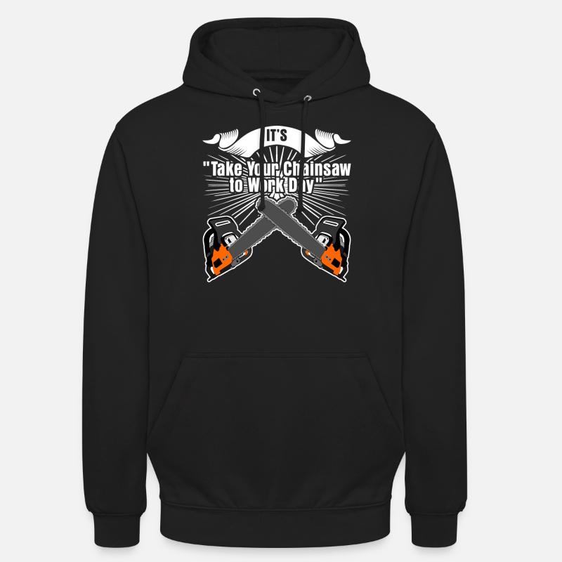 Tronçonneuse Day Tronçonneuse - Sweat-shirt à capuche unisexe - noir