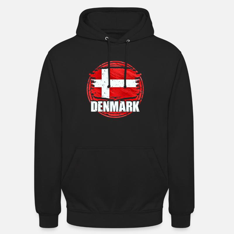 Danemark - Sweat-shirt à capuche unisexe - noir