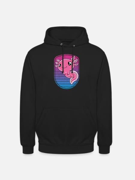 Cute Axolotl Funny Axolotl - Unisex Hoodie - black