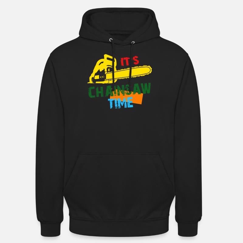 Tronçonneuse Tronçonneuse rétro - Sweat-shirt à capuche unisexe - noir