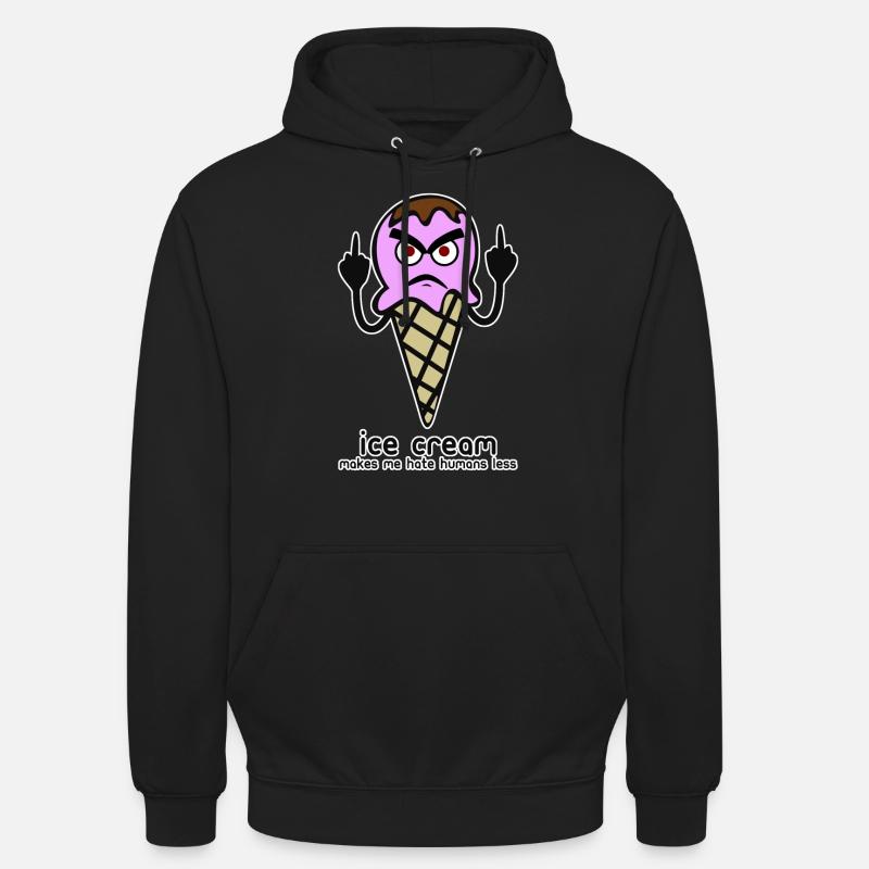 Ice Cream Grumpy Icecream - Unisex Hoodie - Schwarz