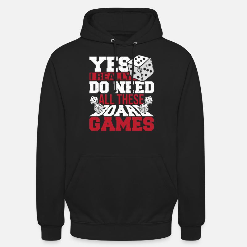 Brettspiele Spielbrett Geschenk - Unisex Hoodie - Schwarz