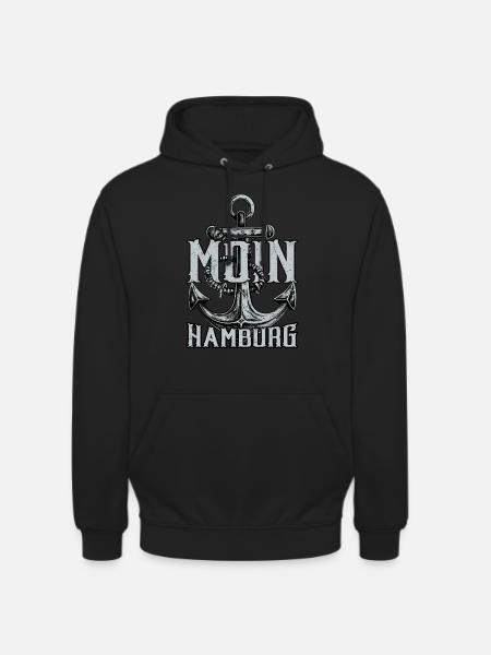 Moin Hamburg - Unisex Hoodie - Schwarz