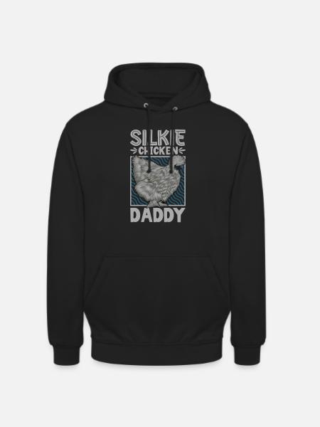 Silky Chicken Dad - Unisex Hoodie - black
