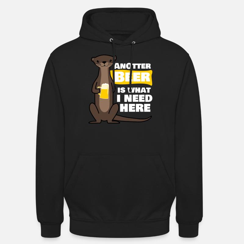Loutre de bière - Sweat-shirt à capuche unisexe - noir