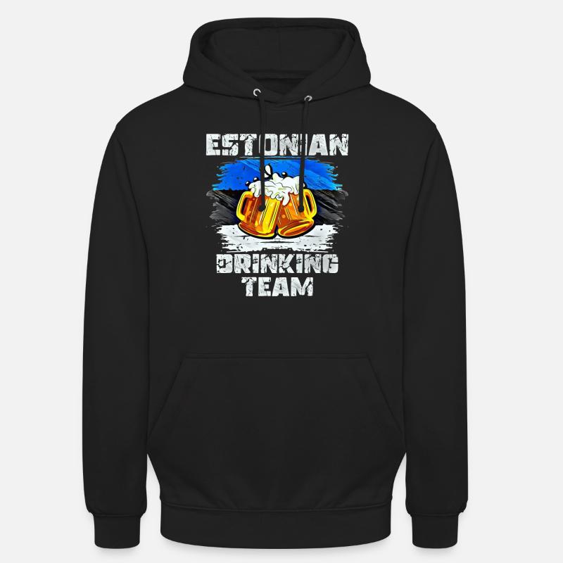 Équipe de beuverie d’Estonie - Sweat-shirt à capuche unisexe - noir