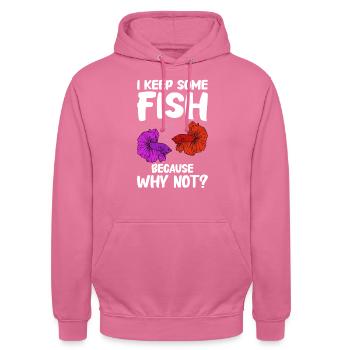 Aquaristics, Fish farming, Aquarists - Unisex Hoodie - pink - Front - Alina (178cm) & Michal (187cm)