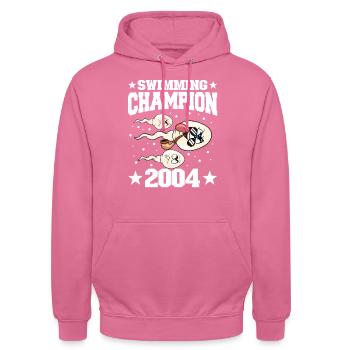 2004 Geburtstag 20 Jahre alt - Unisex Hoodie - Pink - Vorne - Alina (178cm) & Michal (187cm)