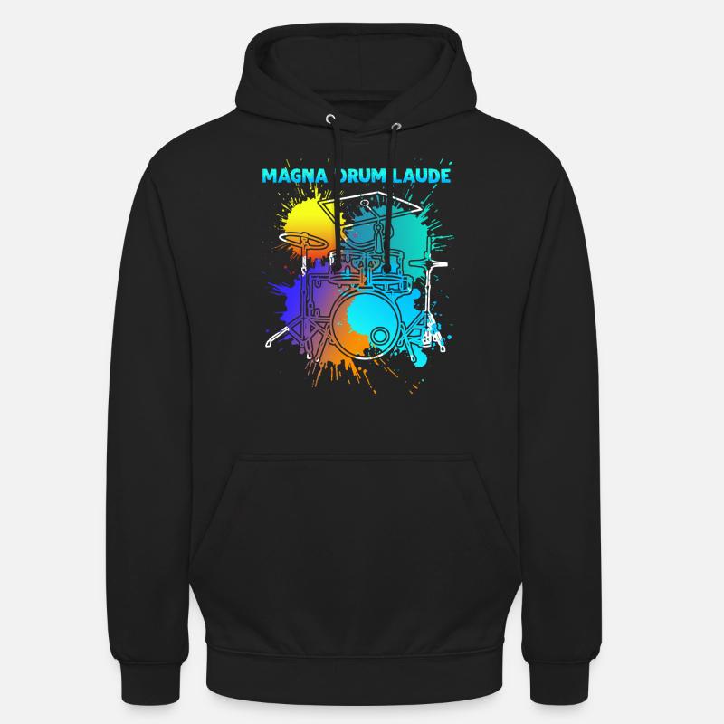 Drum Drummer Drums Drumset - Sweat-shirt à capuche unisexe - noir