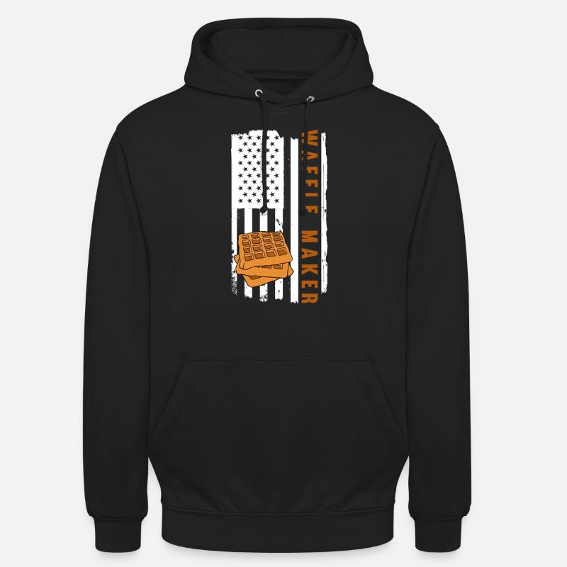 Gaufrier - Sweat-shirt à capuche unisexe - noir