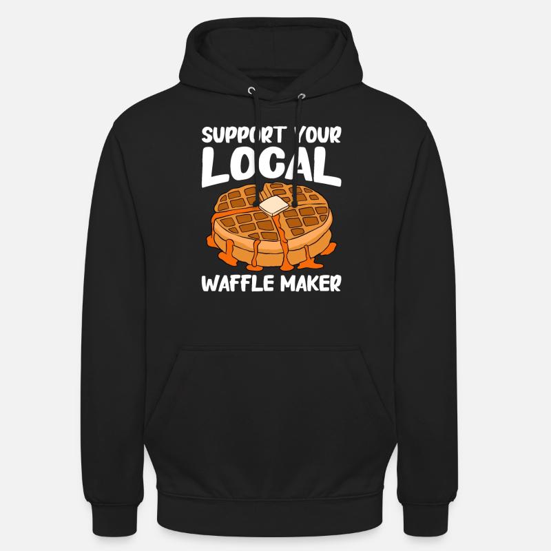 Waffle making waffle maker - Unisex Hoodie - black
