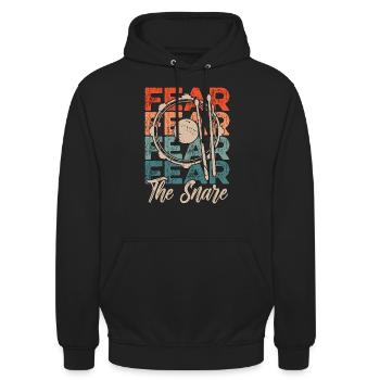 Drumline Fear The Snare Drum Player Marching Band - Sweat-shirt à capuche unisexe - noir - Devant - Alina (178cm) & Michal (187cm)