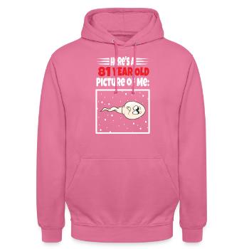 Spermie Hier Ist Ein Altes Bild Von Mir - Unisex Hoodie - Pink - Vorne - Alina (178cm) & Michal (187cm)