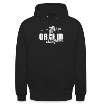 Orchidée Whisperer Plante Fleur - Sweat-shirt à capuche unisexe - noir - Devant - Alina (178cm) & Michal (187cm)