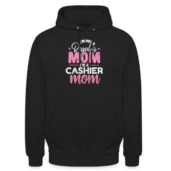 I'm not a Regular Mom I'm a Cashier Mom - Unisex Hoodie - black - Front - Alina (178cm) & Michal (187cm)