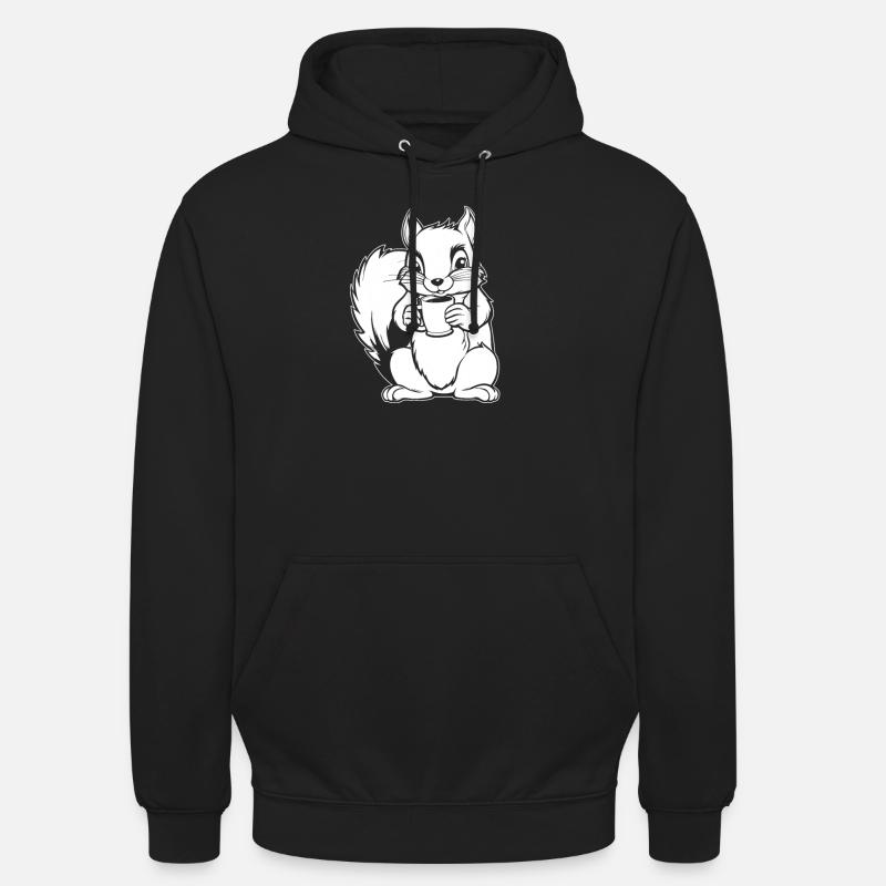 Café d’écureuil - Sweat-shirt à capuche unisexe - noir