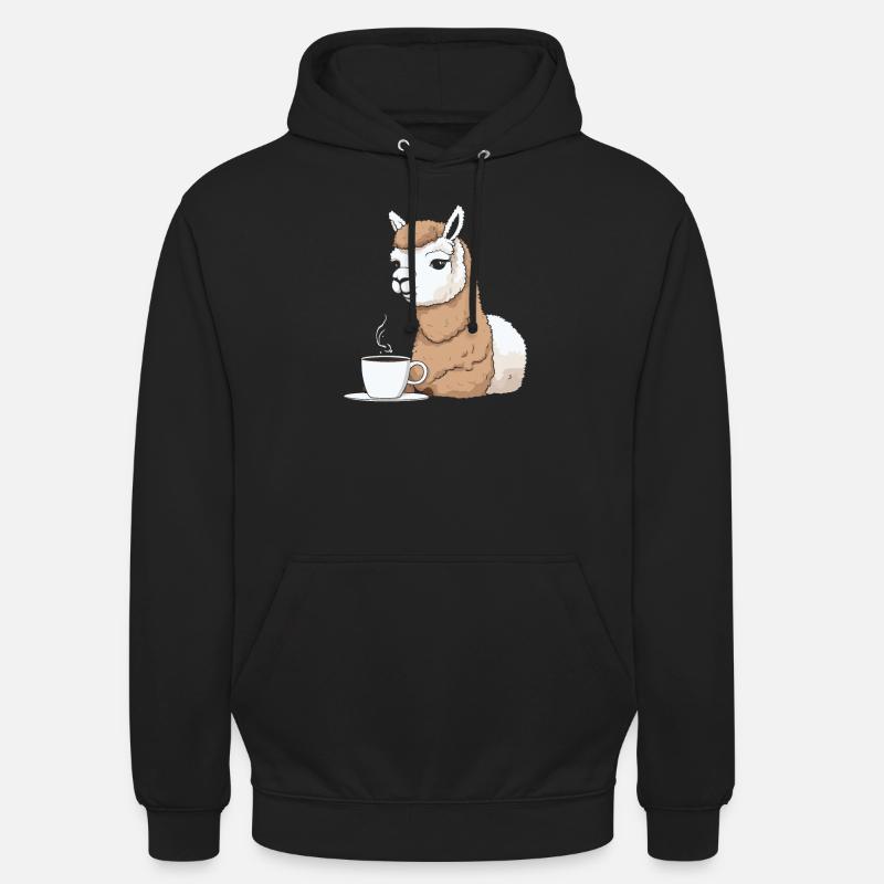 Alpaka Kaffee - Unisex Hoodie - Schwarz