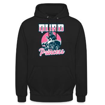 Quadgirl ATV 4 Wheeler Off Roading Lover - Unisex Hoodie - Schwarz - Vorne - Alina (178cm) & Michal (187cm)
