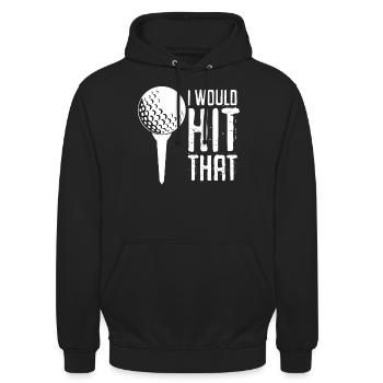 Pallina da golf Club da golf - Felpa con cappuccio unisex - nero - Fronte - Alina (178cm) & Michal (187cm)