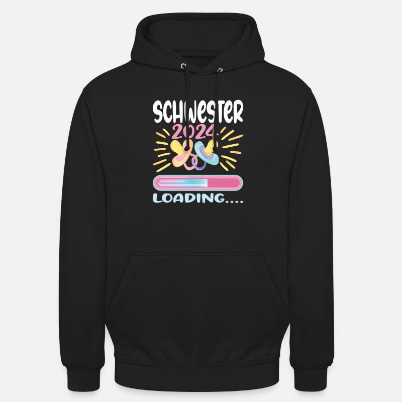 Schwester werden Schwester 2024 - Unisex Hoodie - Schwarz