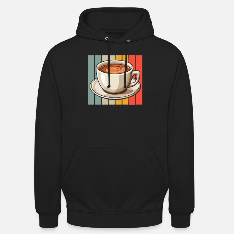 Café Café - Sweat-shirt à capuche unisexe - noir