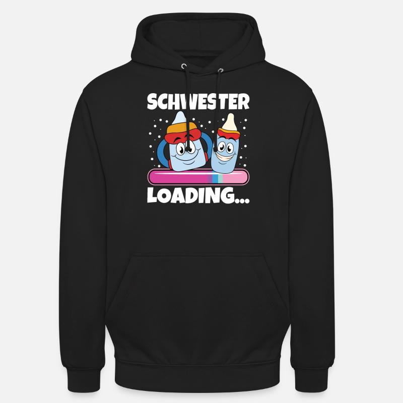 Schwester werden Schwester 2024 - Unisex Hoodie - Schwarz