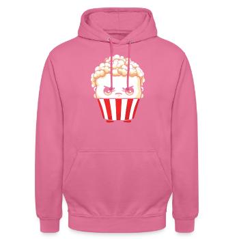 Maïs soufflé Kawaii - Sweat-shirt à capuche unisexe - rose - Devant - Alina (178cm) & Michal (187cm)