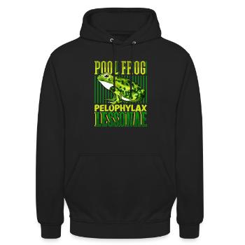 Kleiner Wasserfrosch - Unisex Hoodie - Schwarz - Vorne - Alina (178cm) & Michal (187cm)