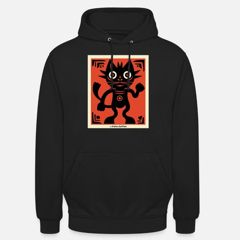 Moderne Kunst Katze - Unisex Hoodie - Schwarz