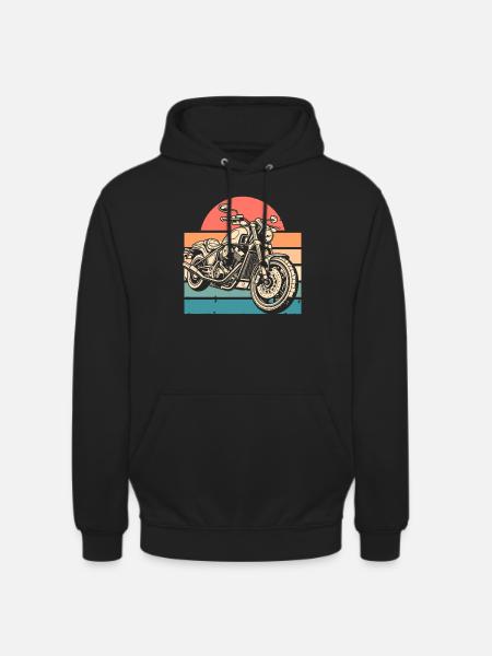 Motorsykkel motorsykkel motorsykkel - Unisex-hettegenser - svart