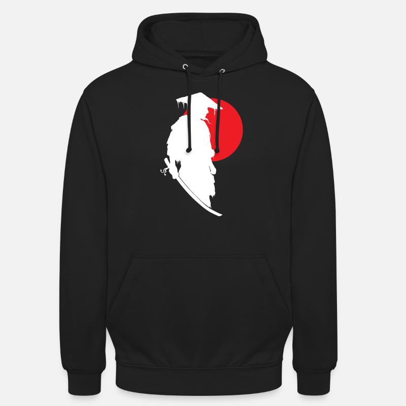 Moonlight, Samurai, Swordsmanship, Standstill - Unisex Hoodie - black