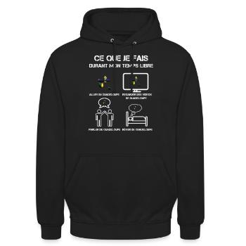 Freizeit Guadeloupe - Unisex Hoodie - Schwarz - Vorne - Alina (178cm) & Michal (187cm)